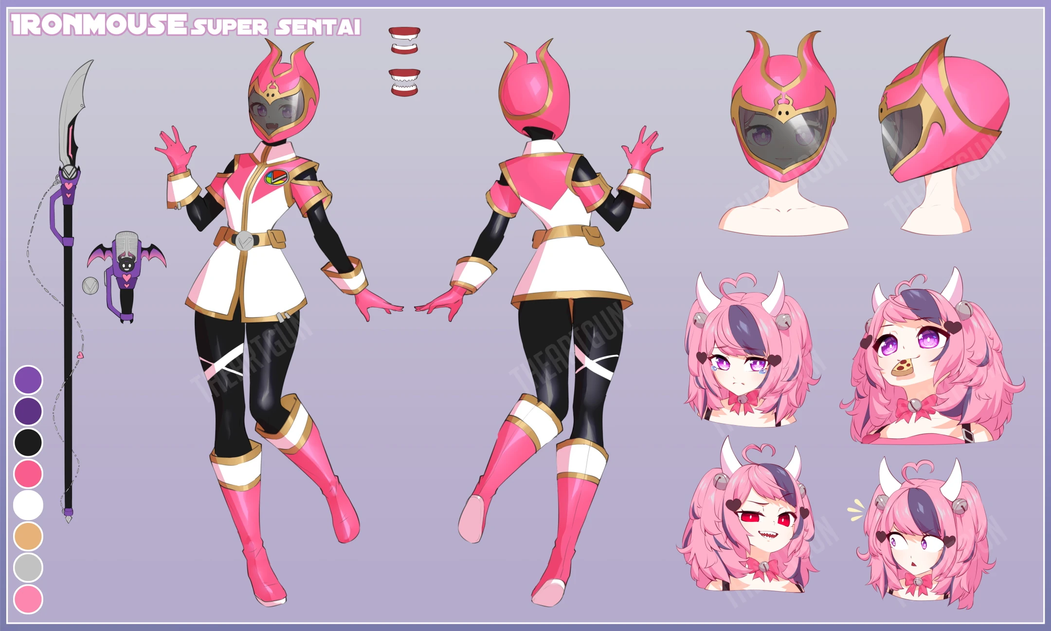 Super Satan (Super Sentai) character design sheet by TheArtGun
