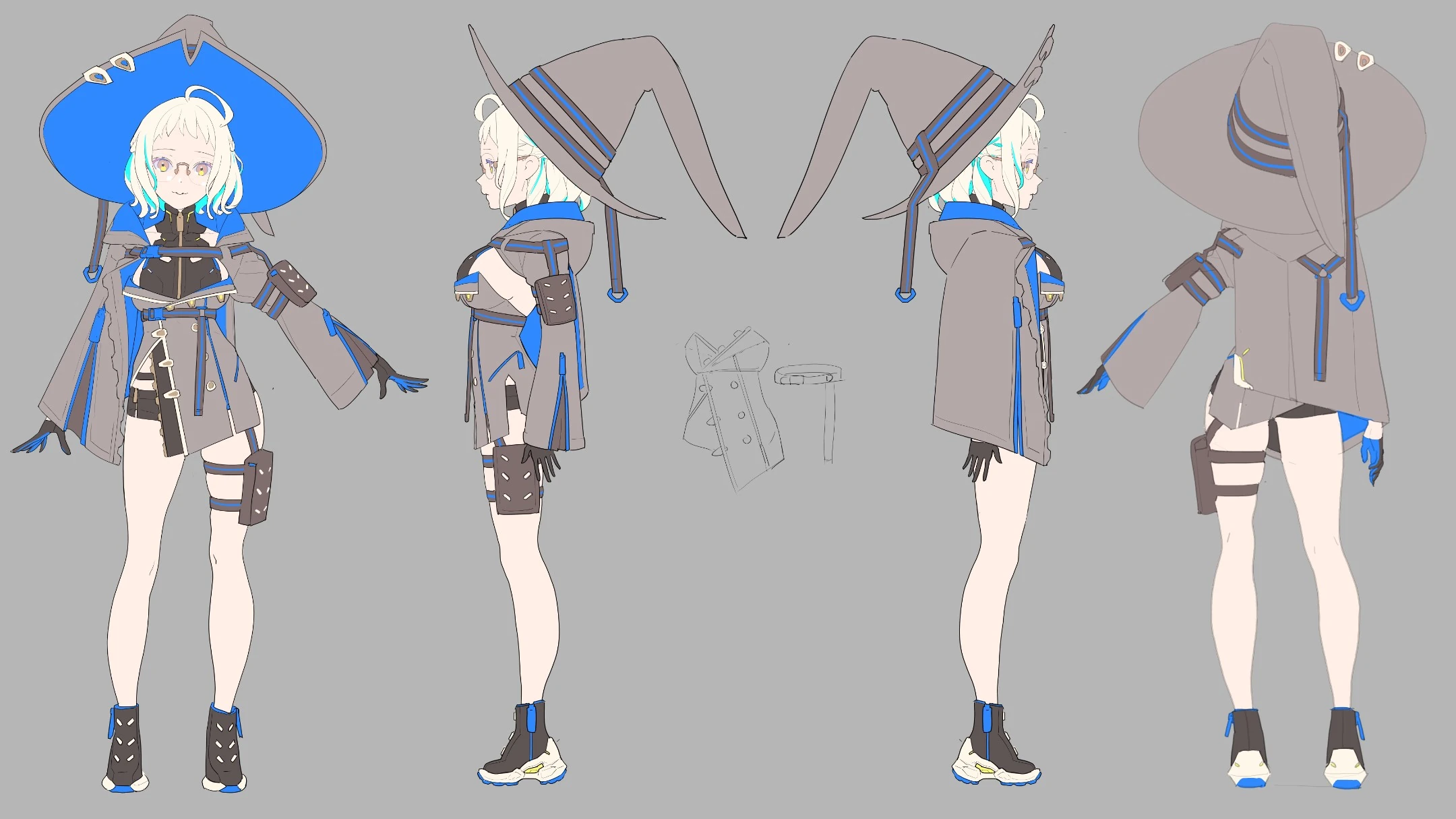 Blair Labri 1.0 Reference Sheet with witch hat