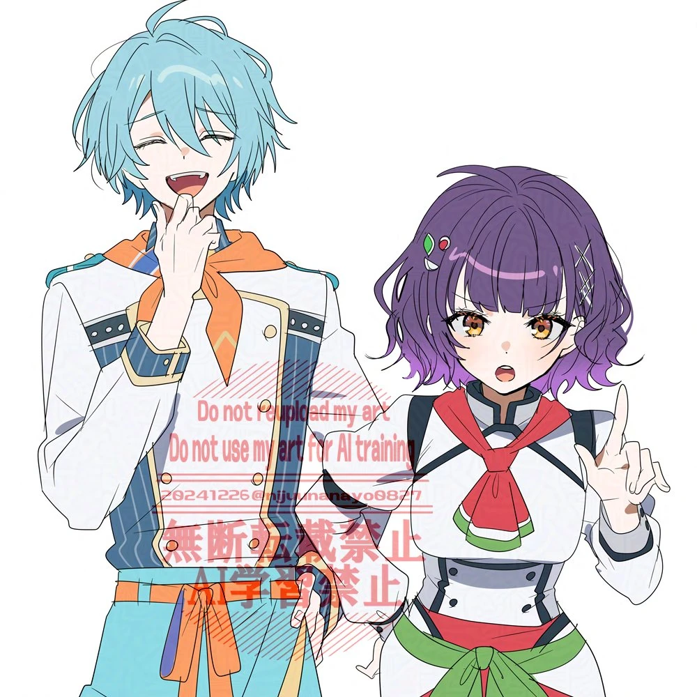 Nagisa Trout and Nanase Suzuna<br>by Ninahachi