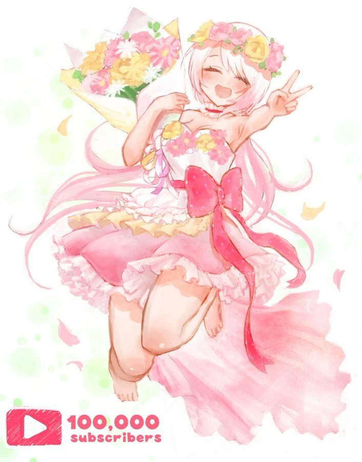 100,000 Subscribers Illustration<br>by Yamanawosuke