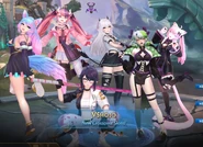 Smite x VShojo in Game Models Group Shot