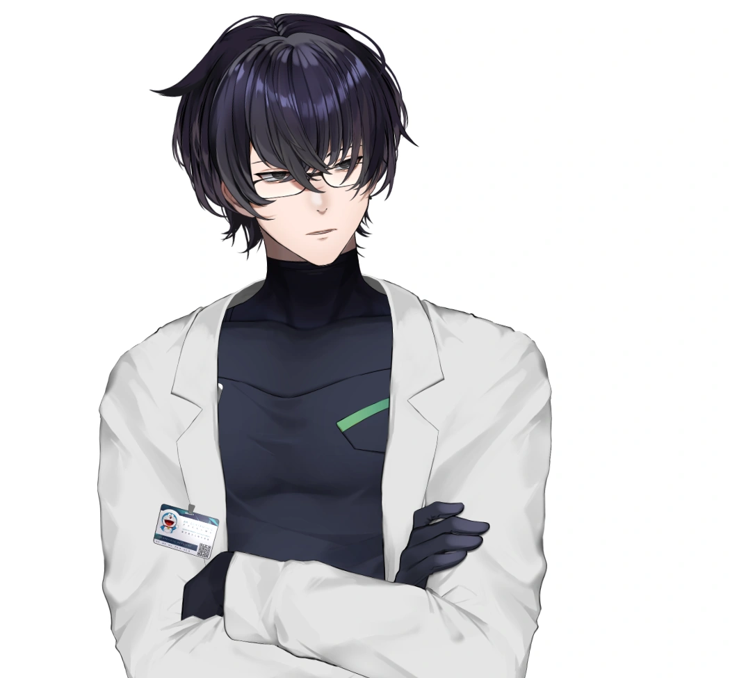 Model with Labcoat
