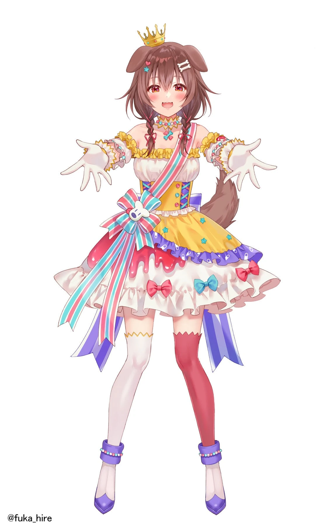 SAIKYO TENSAI WANDERFUL WORLD of KORONE Illustration<br>by Fukahire