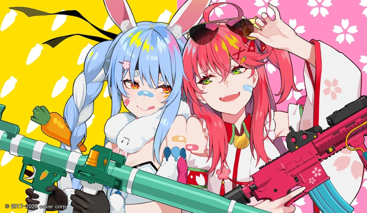 "PekoMiko Daisenso!!" Illustration<br>by LAM
