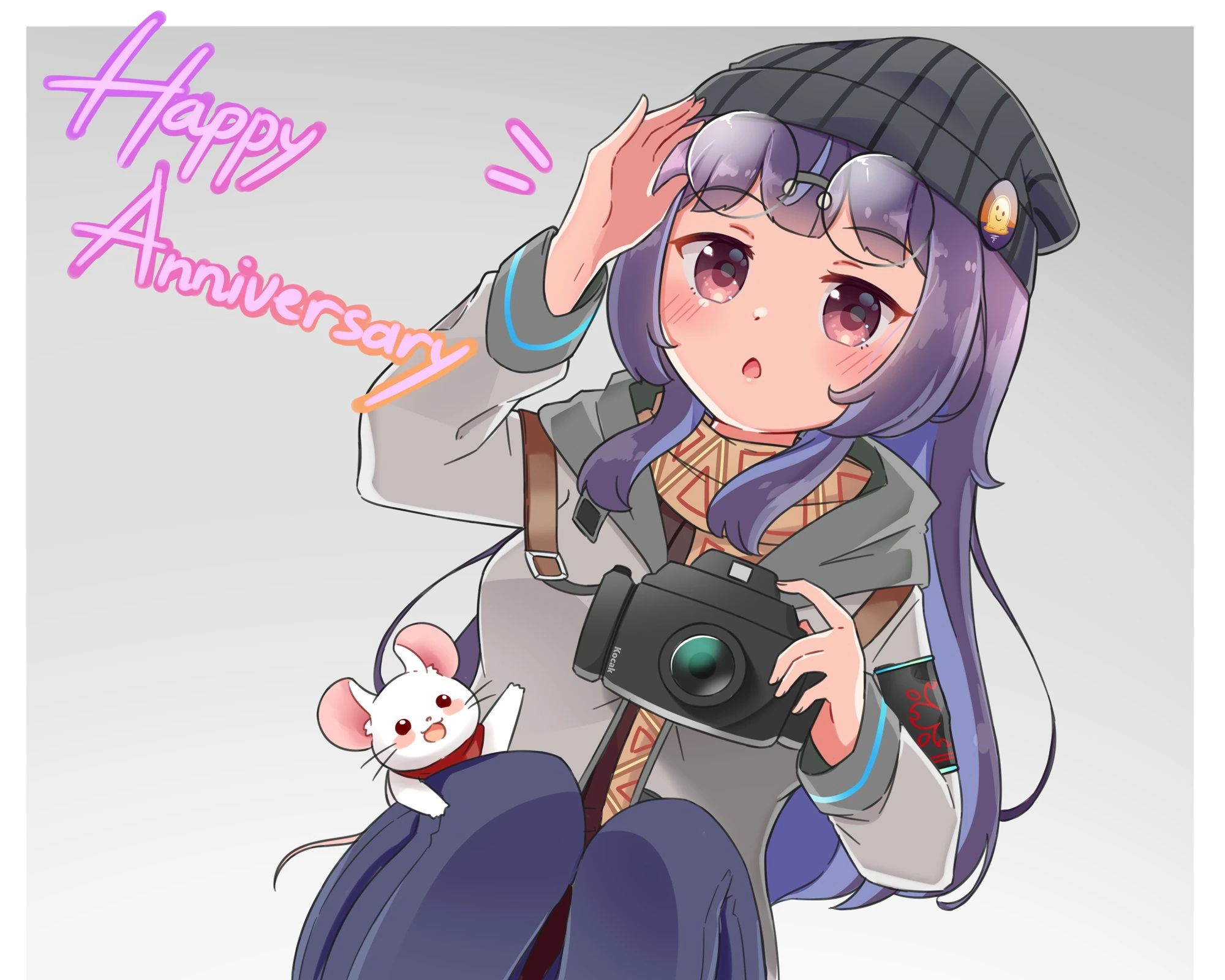 1st Anniversary and 10,000 Subscribers Illustration by Rifuki