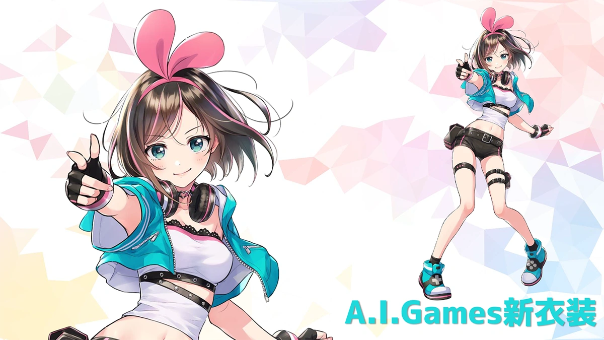 Kizuna AI second outfit for A.I. Games