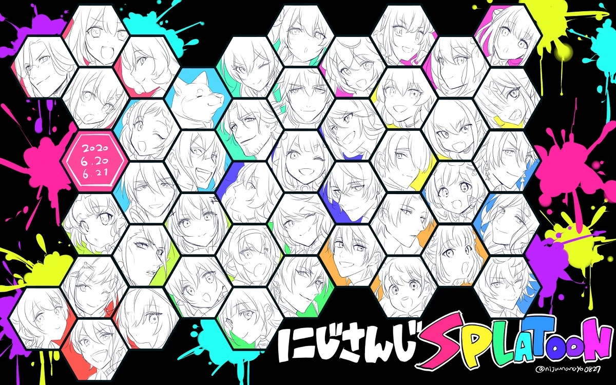 NIJISANJI Splatoon Tournament 2020 Illustration<br>by Ninahachi