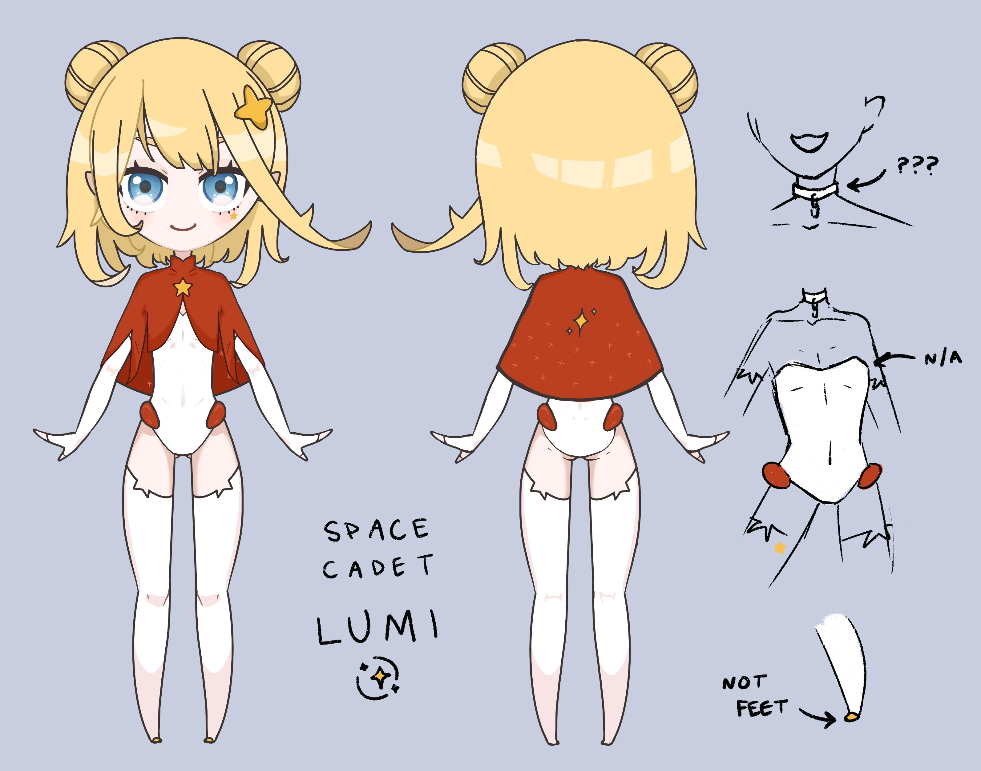 Space Cadet Chibi Design Sheet<br>by Lumi