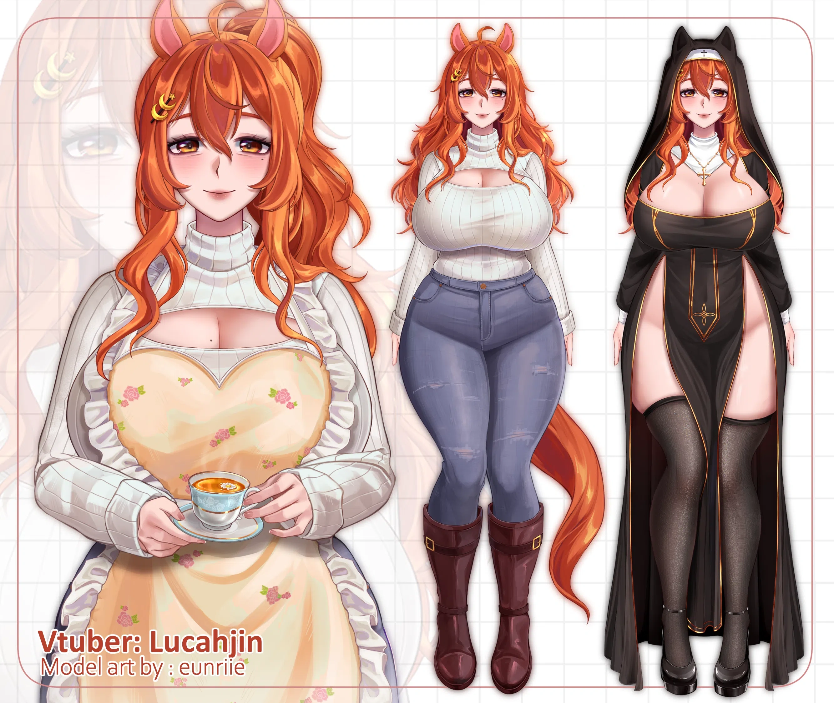 Lucah 2.0 outfits<br>by eunriie (Kitchen, Default, Halloween 2023)