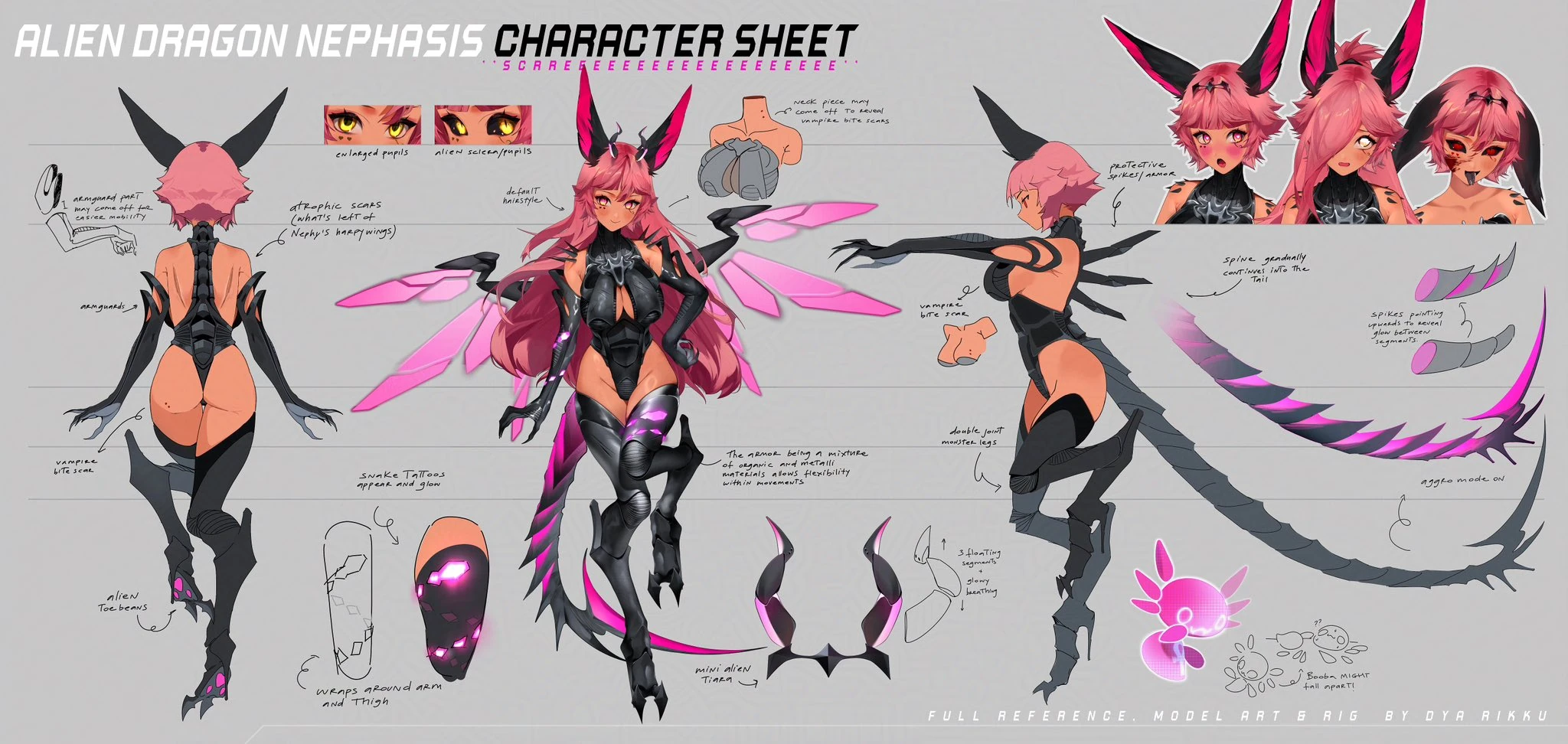 Alien Dragon Nephasis Reference Sheet