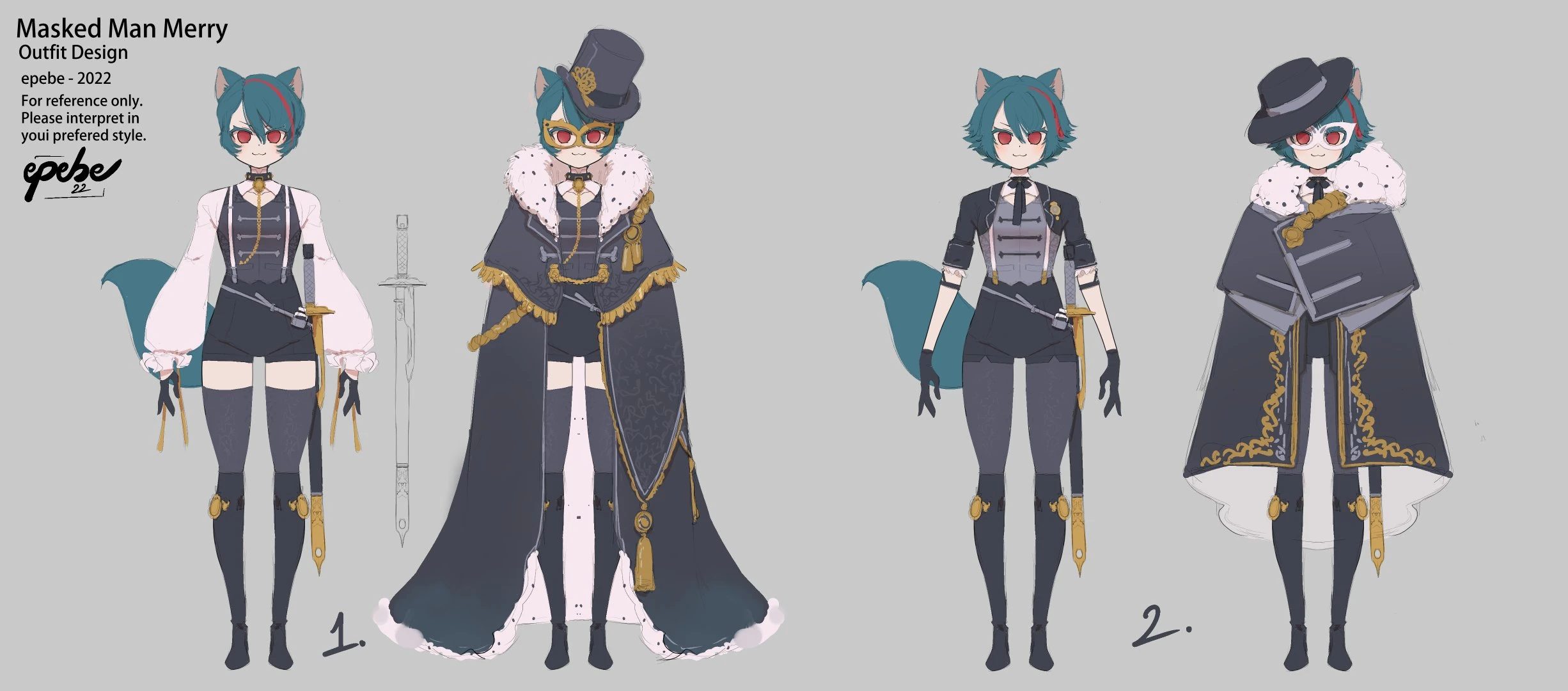 Masked Man Merry outfit design by [https://twitter.com/epebe_ epebe]