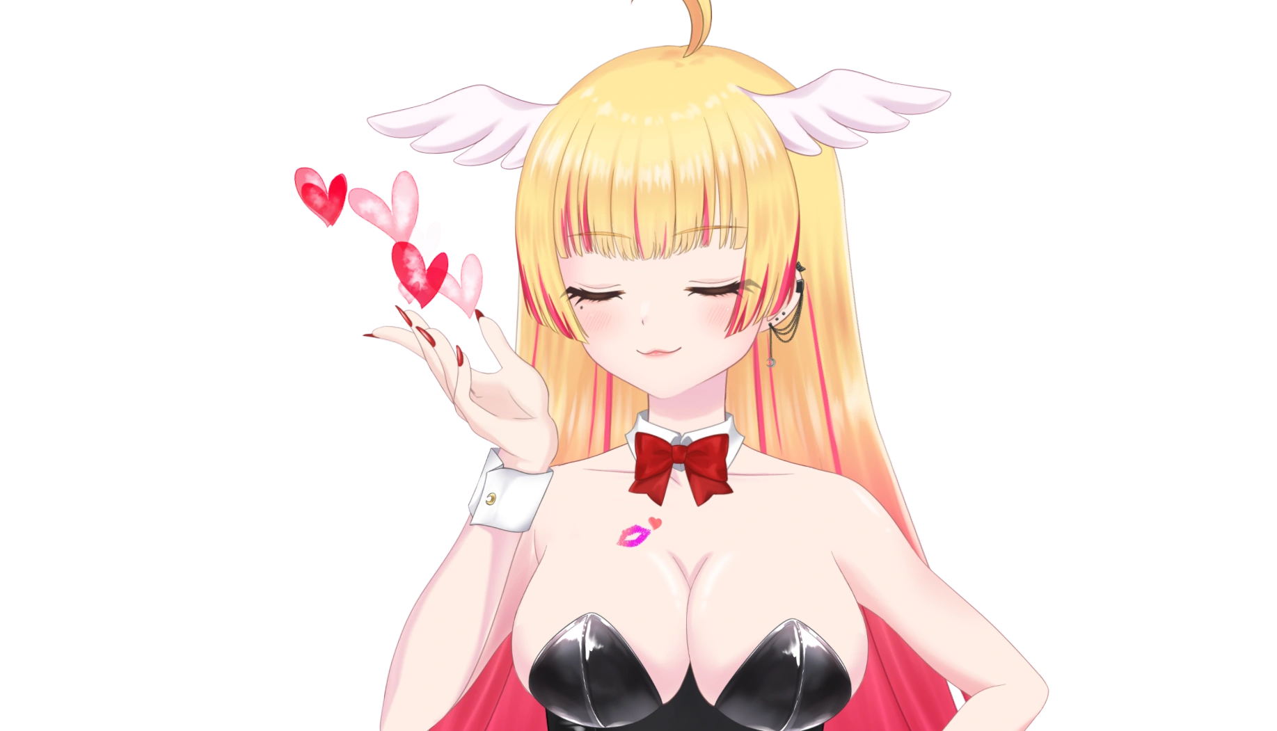3rd Outfit, blowing a kiss.
