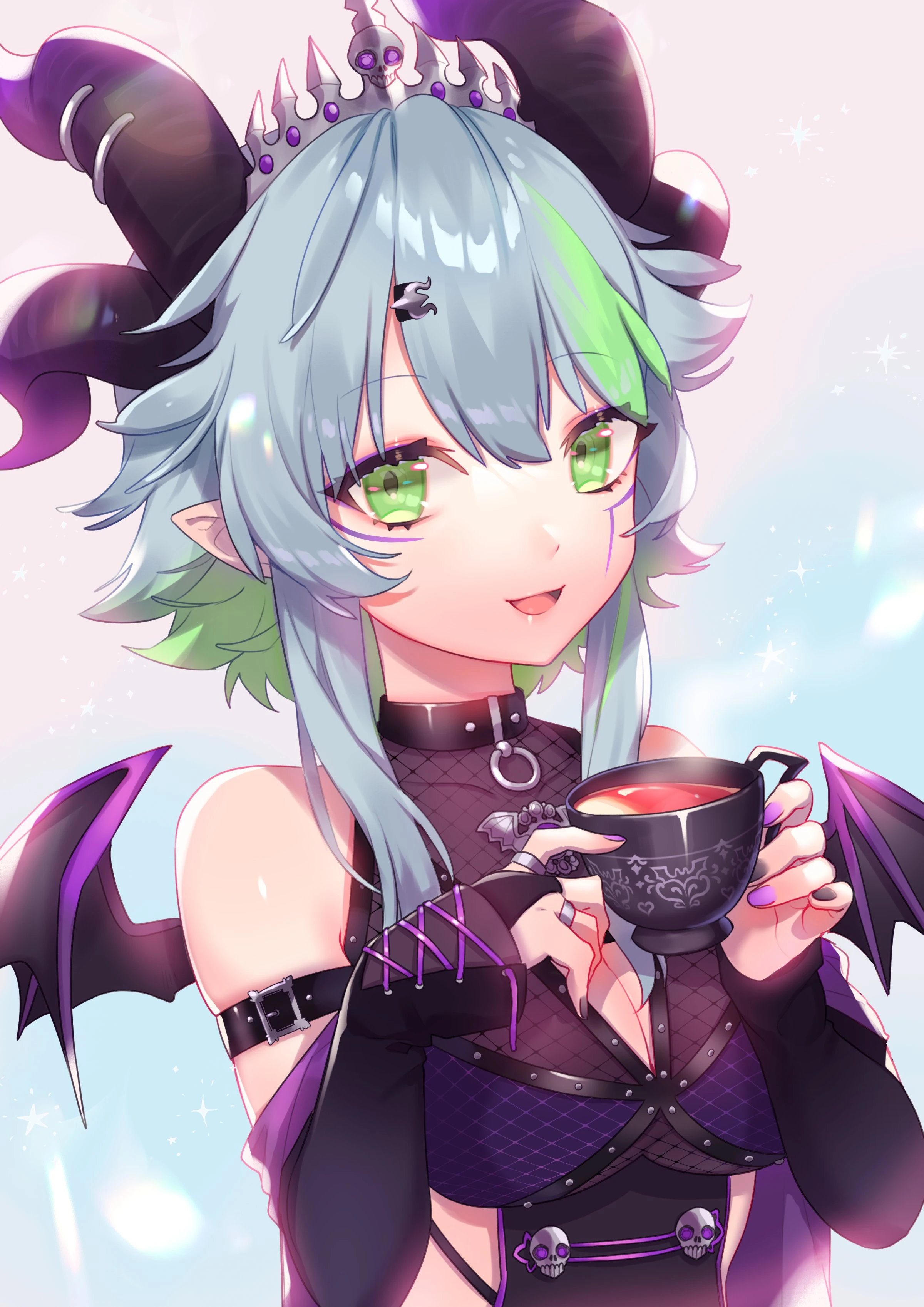 Froot enjoying her tea<br>(by さく之輔)