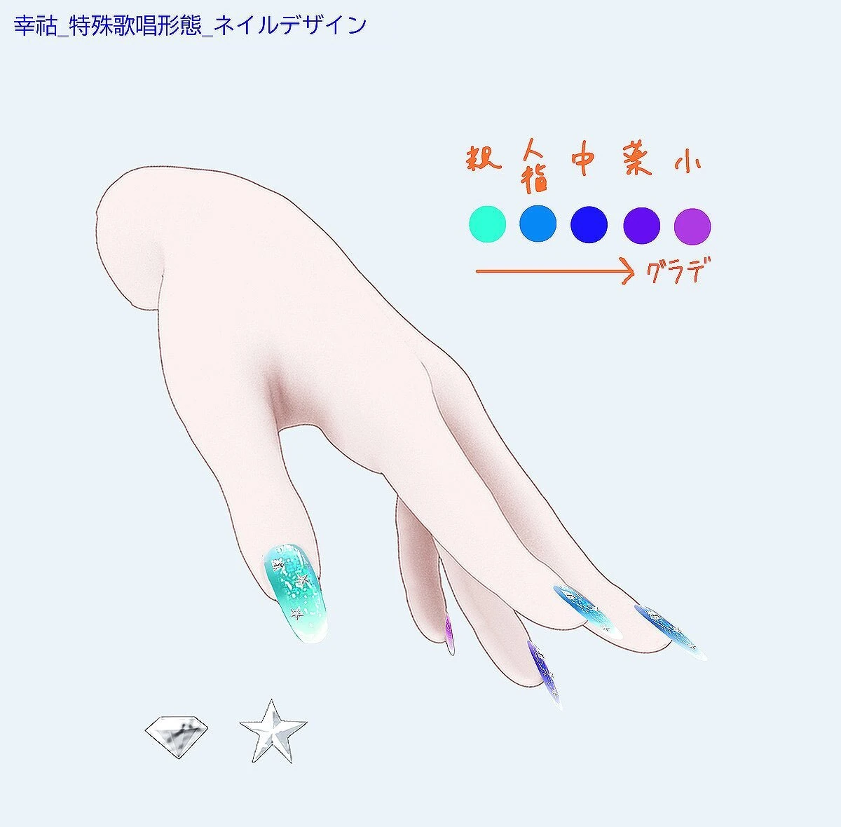 Type-Real "Betelgeuse" Nail Design by SWAV