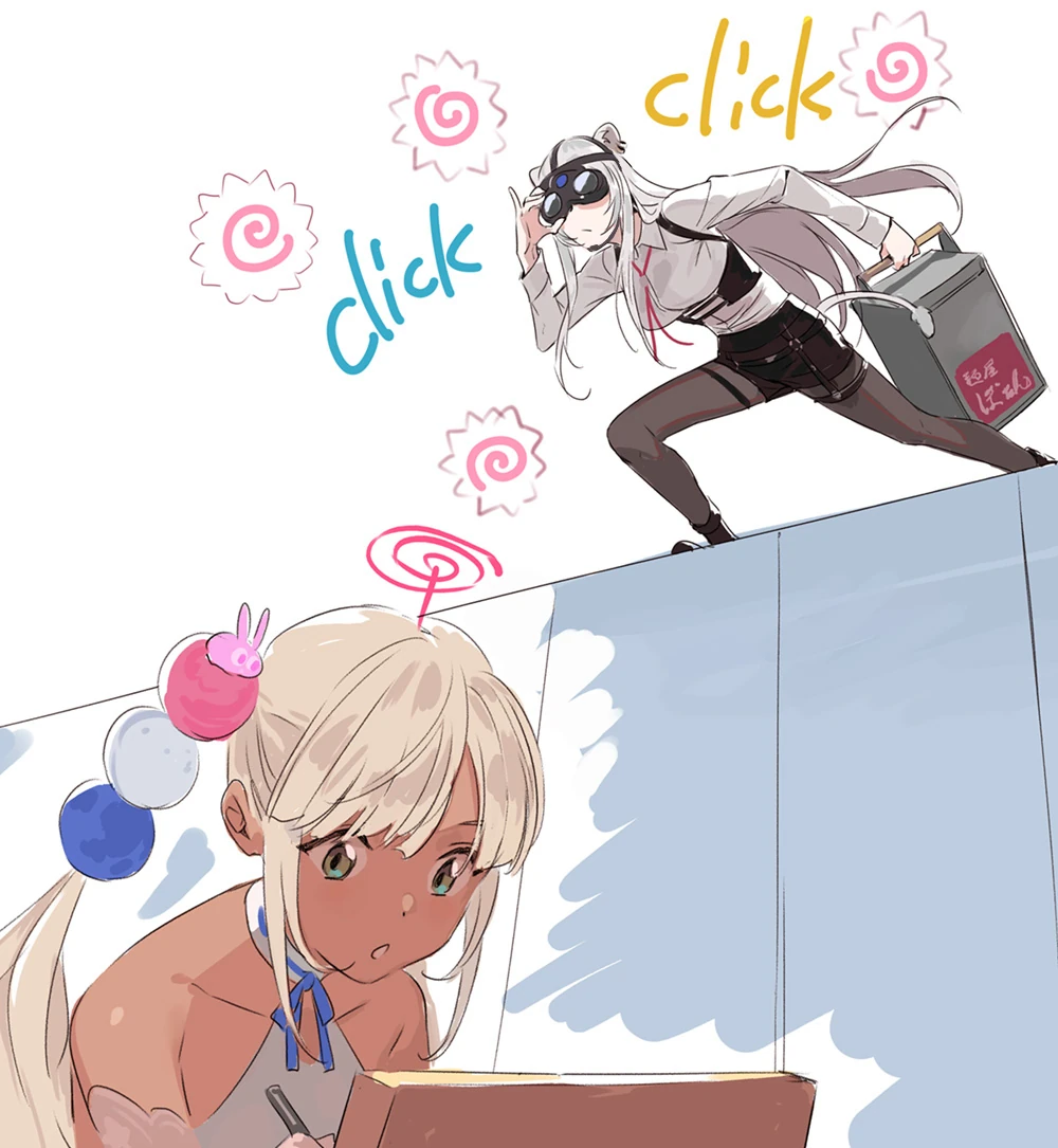 Tsukumo Sana and Botan<br>by pako