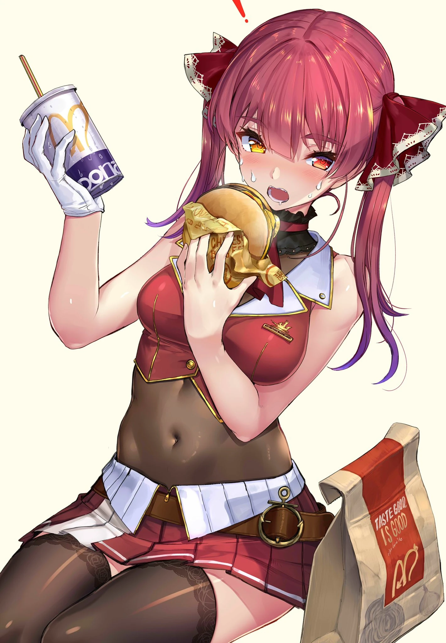 Marine Eating Fast Food<br>by Akasa Ai