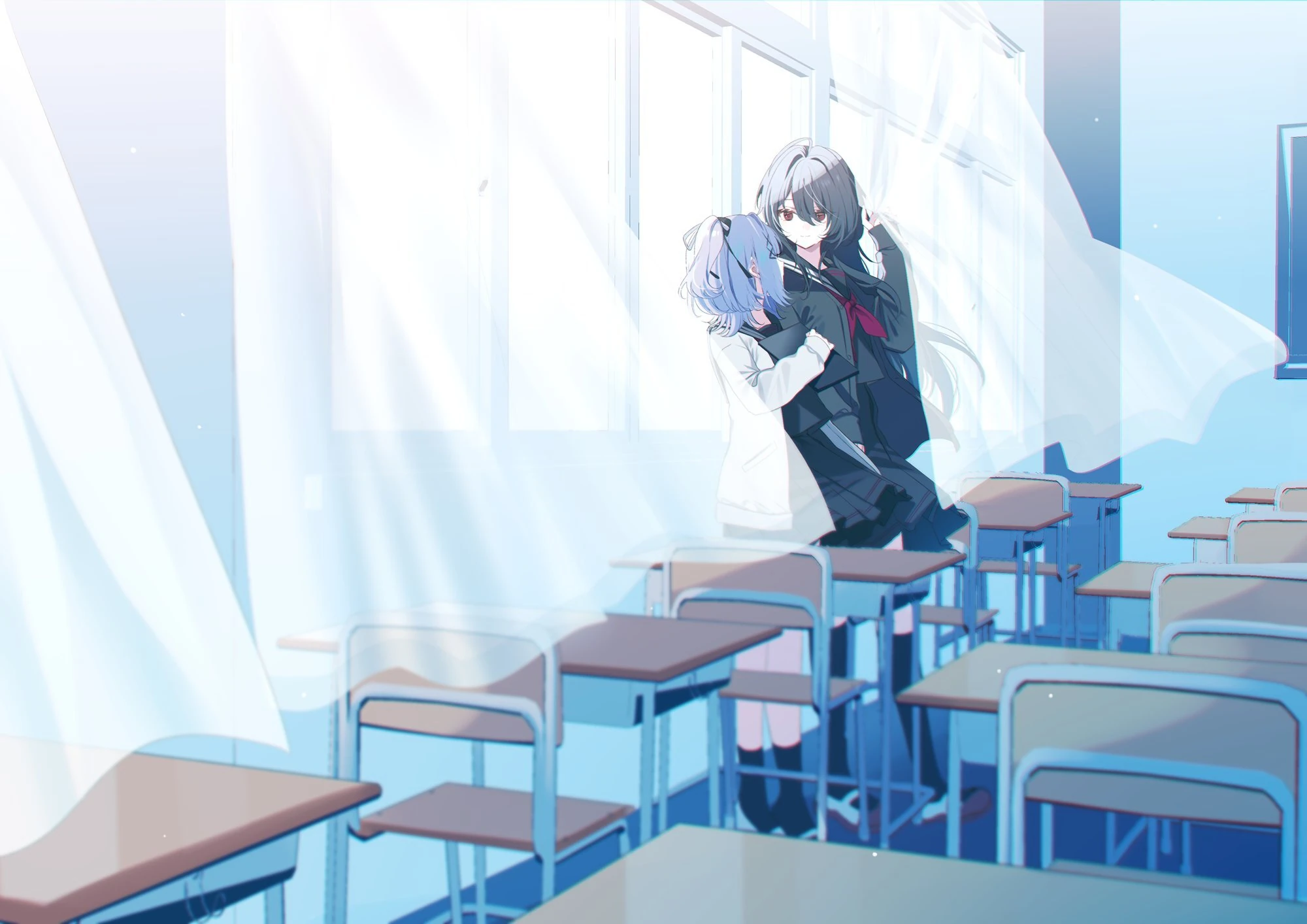 Kisaragi Ren and Shinomiya Runa by [https://x.com/z3_cut/status/1802987496097104085 Misumi]