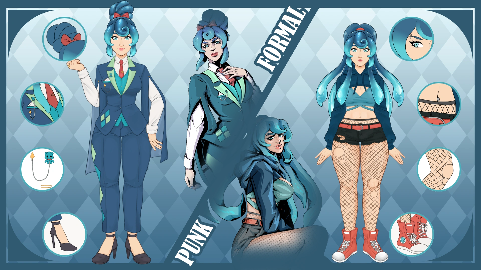 2.0 reference sheet (formal and punk)