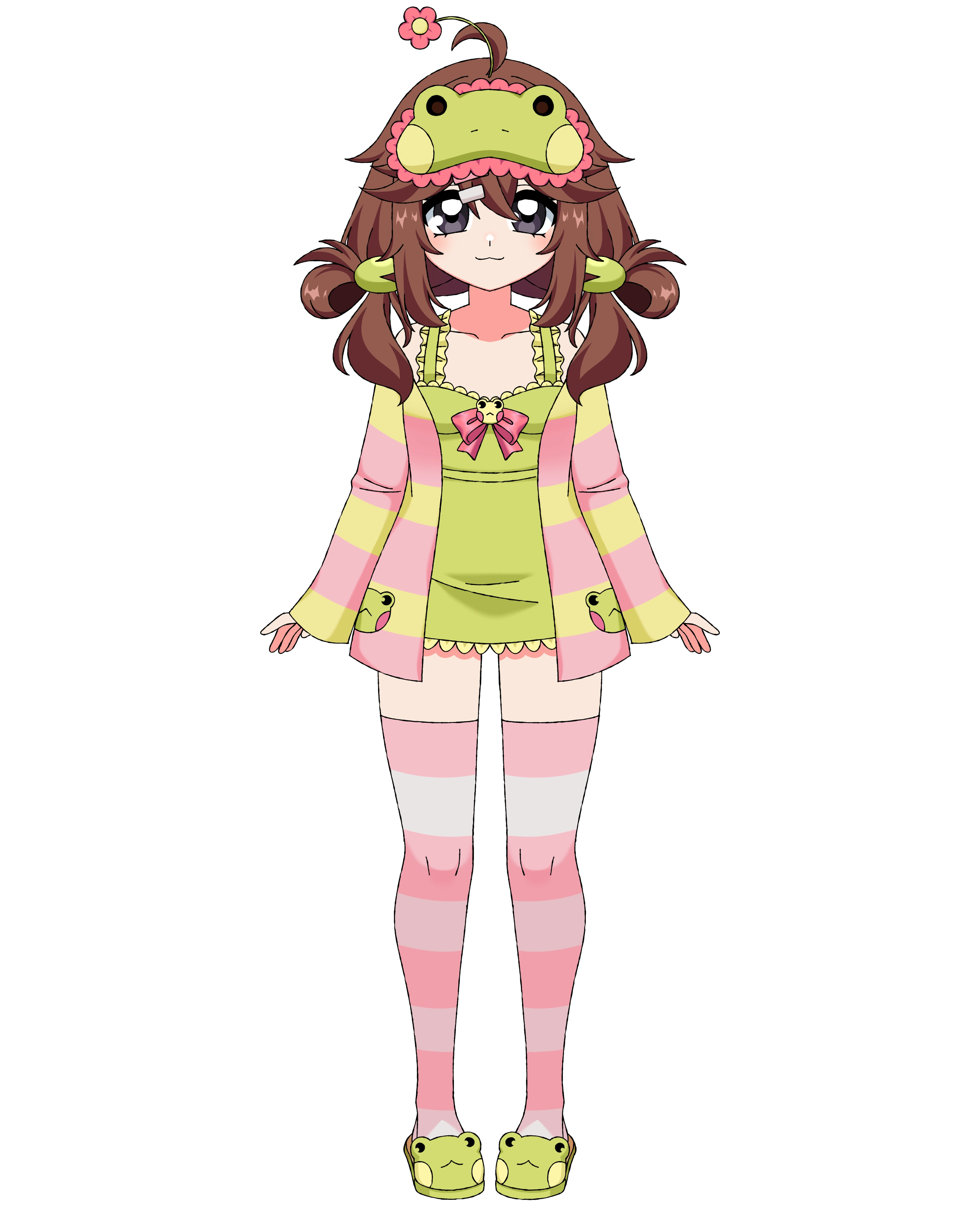 "Comfy Outfit (90s Magical Girl Base)" Live2D model from her 24 February 2026 debut
