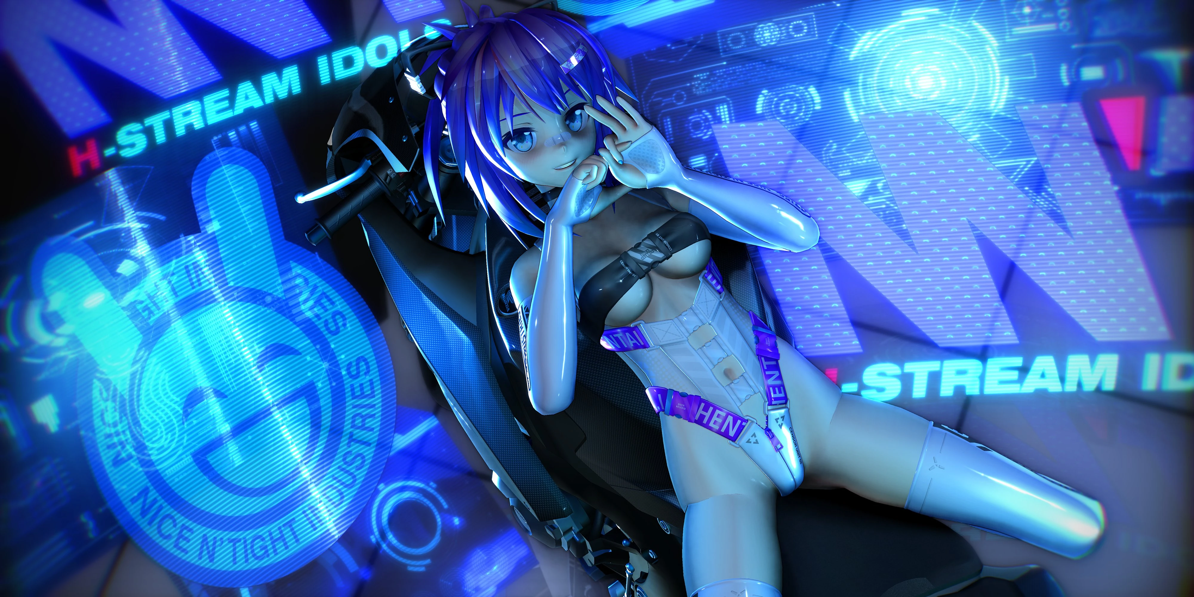 Projekt Melody edgy wallpaper by Digitrevx