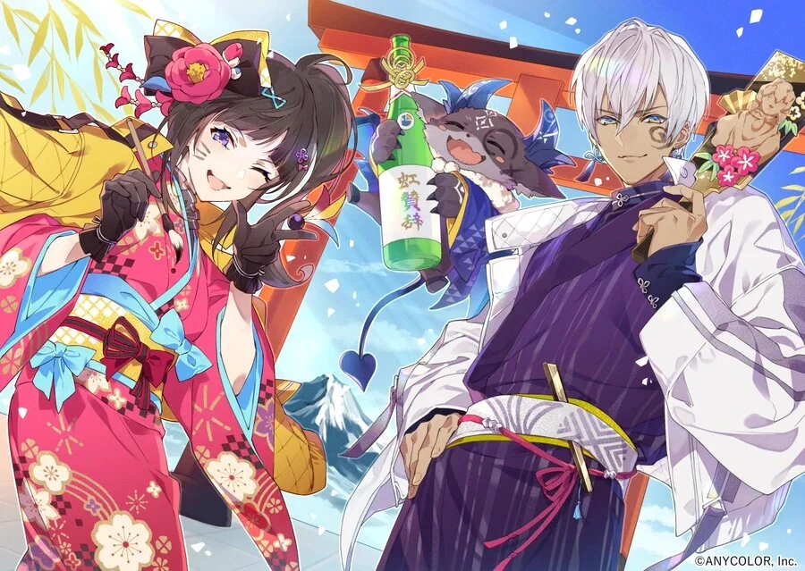 NIJISANJI January Seasonal Voice 2022 Illustration<br>by Makoto Senzaki