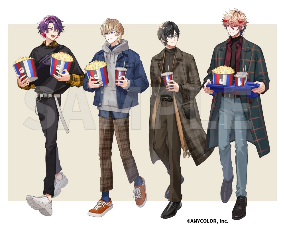 NIJISANJI Popcorn Illustration by ISAMU