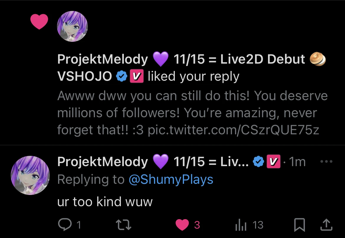 Melody calling Shumy kind