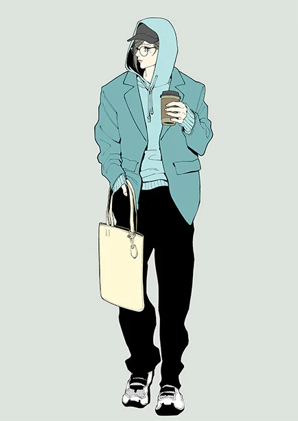 UN-DIMENSION Vol.1 Slim Tote Bag Illustration by NAKAKI PANTZ