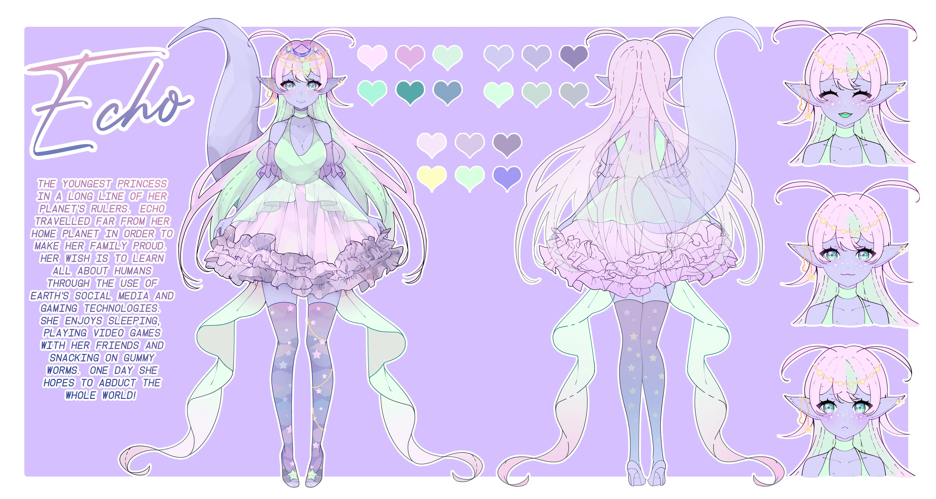 2D reference sheet by Sllushee