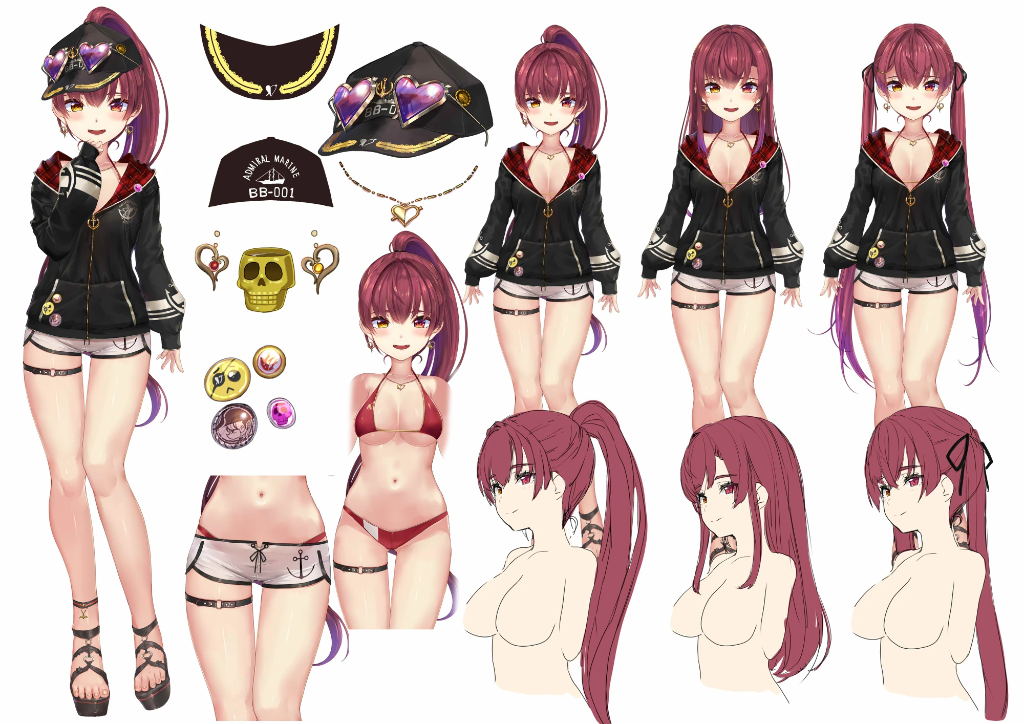 Fourth Costume Concept Illustration<br>by Akasa Ai