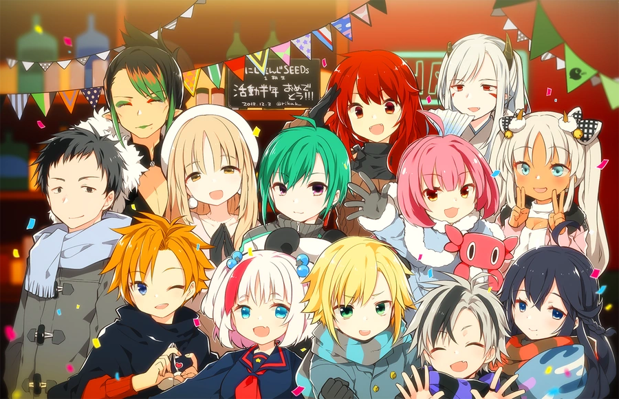 NIJISANJI SEEDs 1st Generation Half Anniversary Illustration<br>by Kamiyoshi Rika