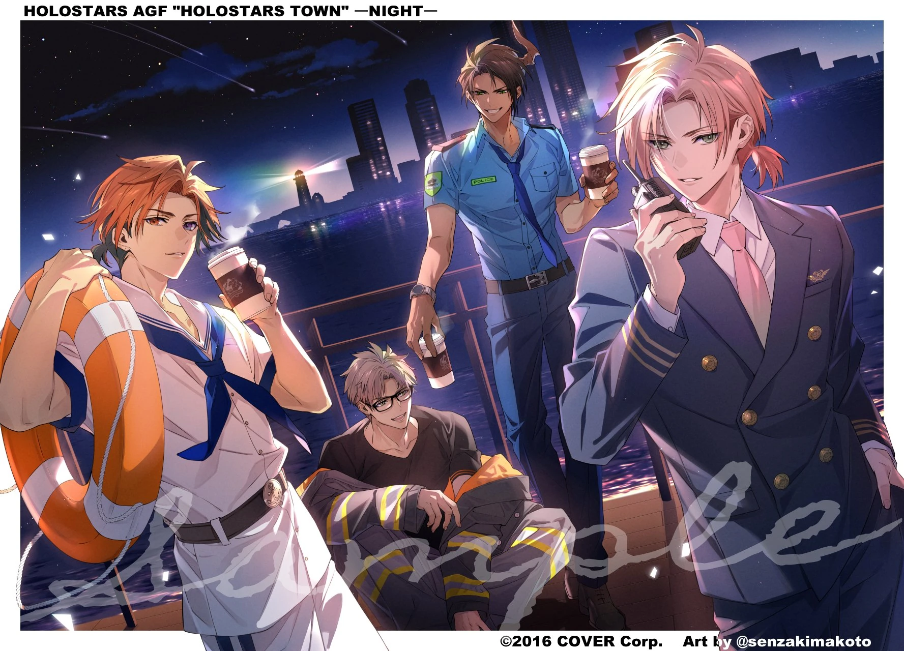HOLOSTARS AGF 2024 "HOLOSTARS TOWN" -NIGHT- Illustration<br>by Makoto Senzaki