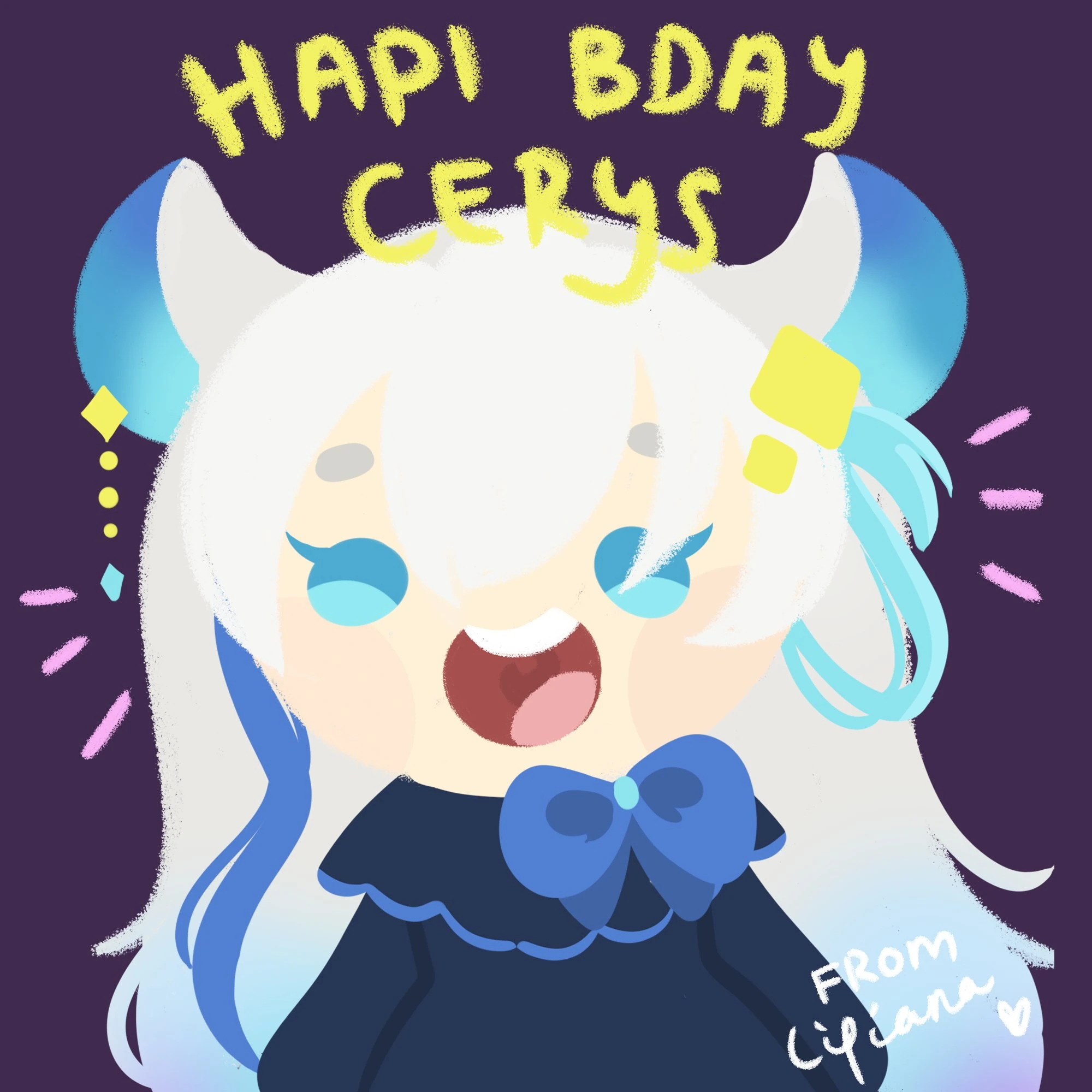 Happy birthday Cerys Lobelia