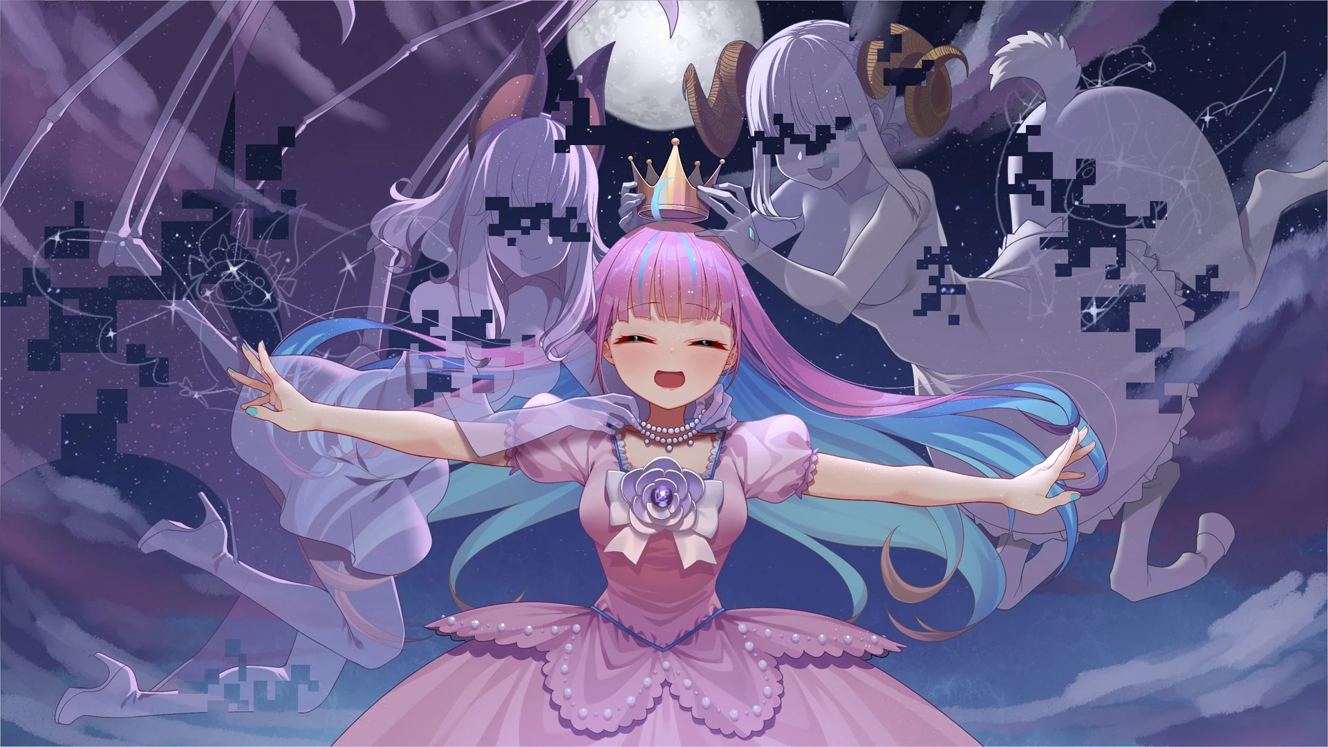Umori Hinako and MeaAqua by Nue Owl