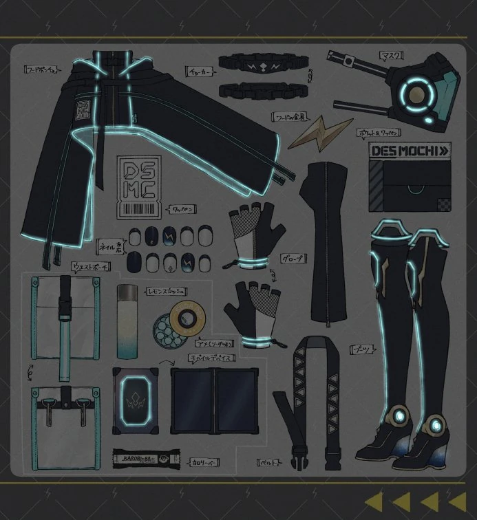 FPS Cyberpunk Outfit Clothes Detail<br>by Tadano Orange