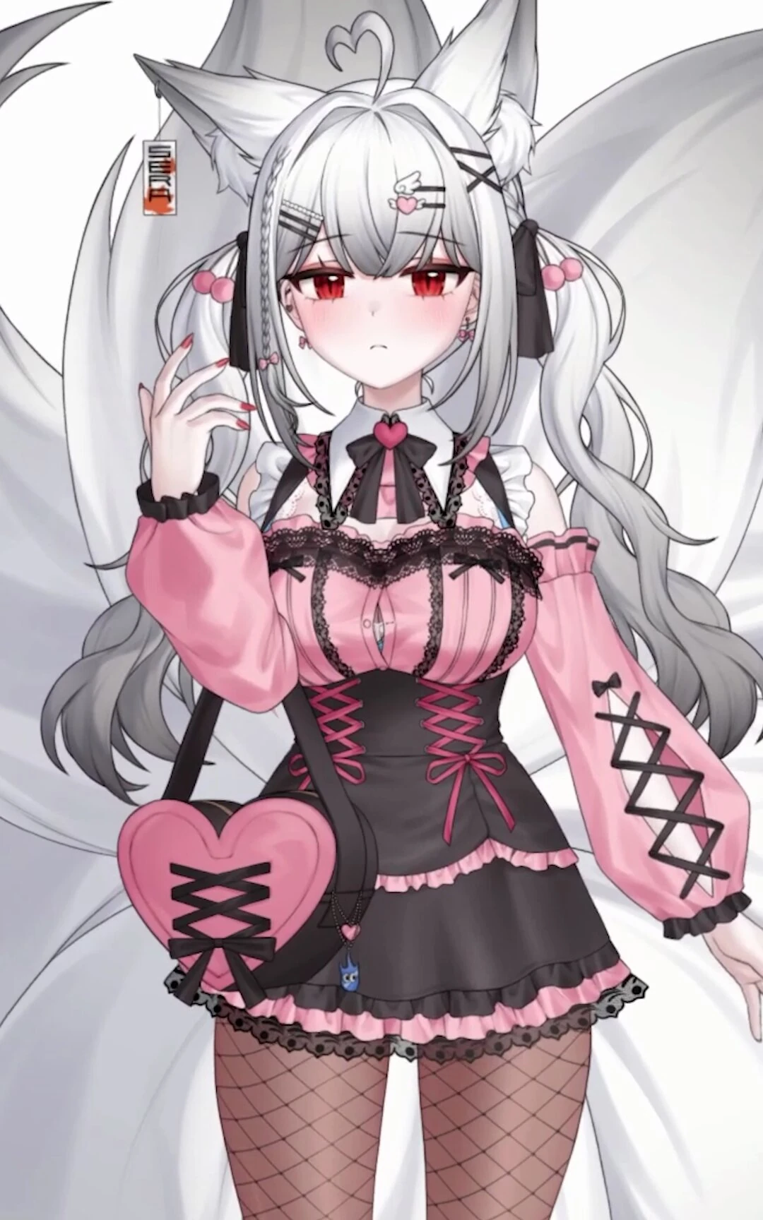 2nd Costume (Jirai-kei) with Silvery-White Hair