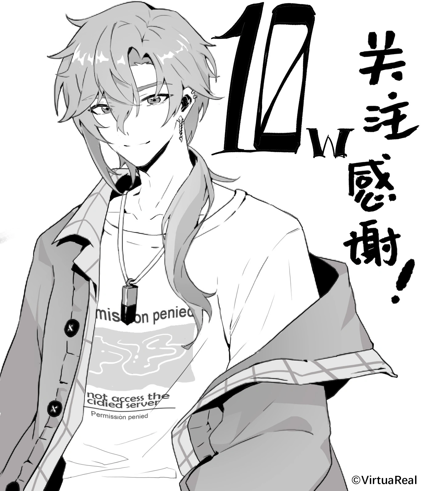 100,000 bilibili followers illustration