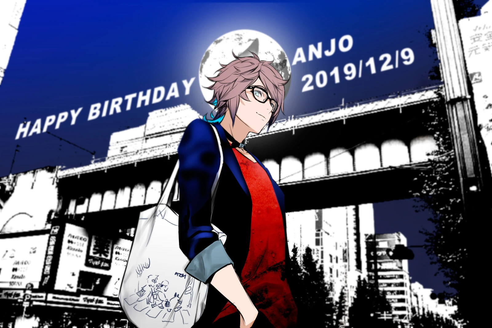Anjo 2019 Birthday Illustration<br>by [https://x.com/iku_mi193/status/1204061921445466114 Katagiri Ikumi]