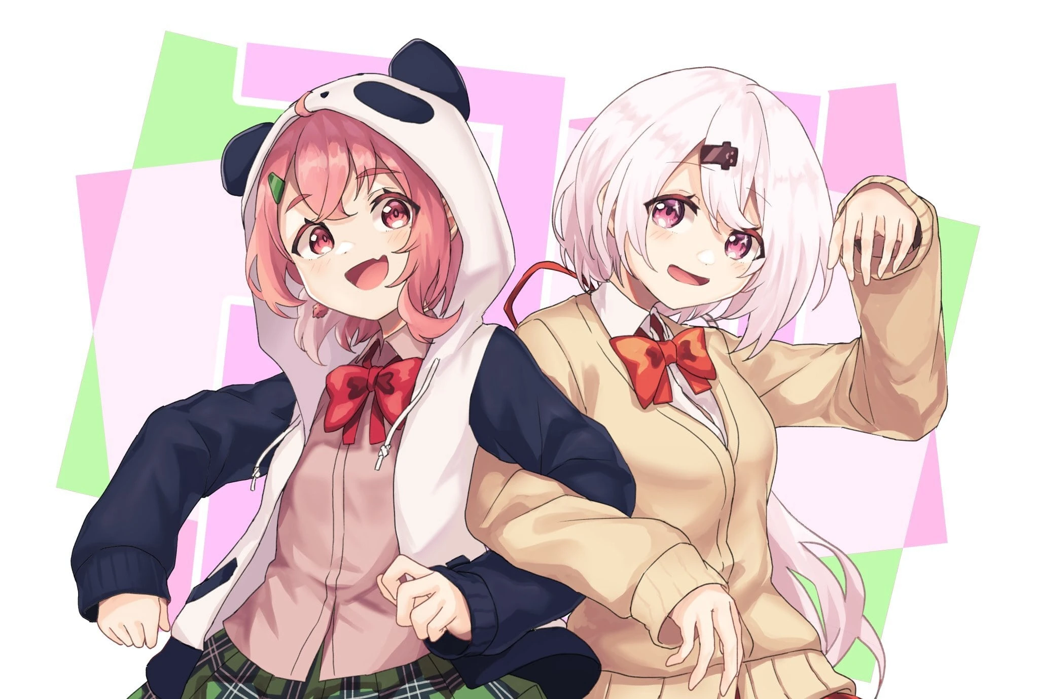 SakuYui 3D Live Illustration by Soranaki