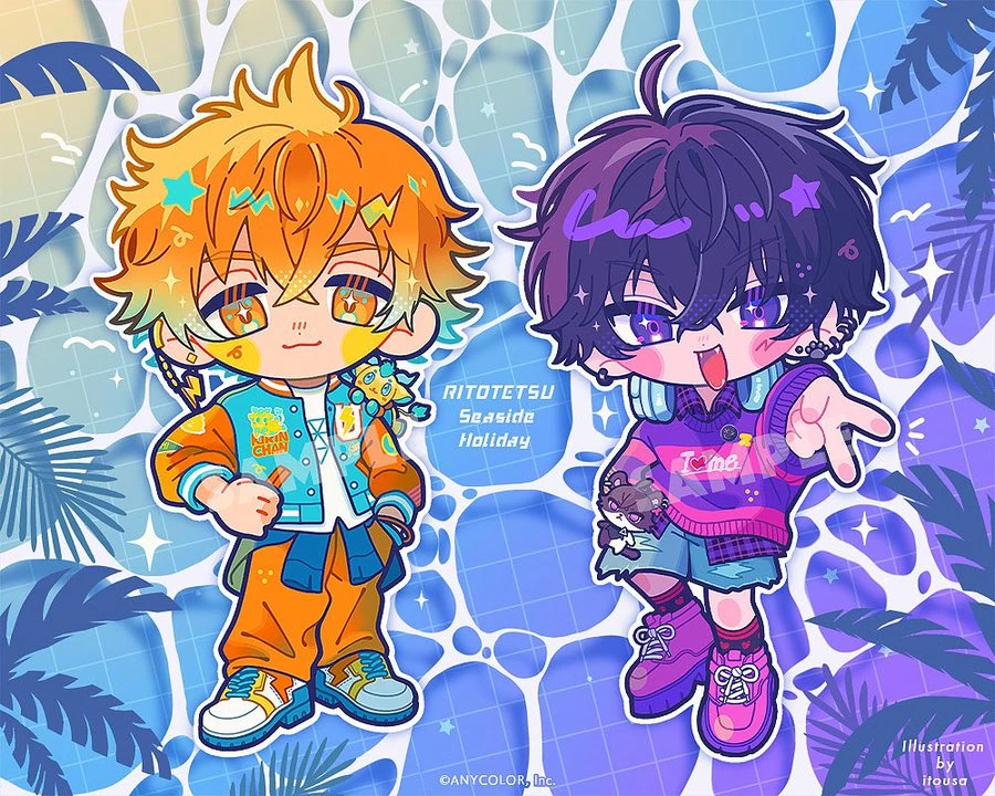 RitoTetsu Seaside Holiday<br>Chibis by itousa