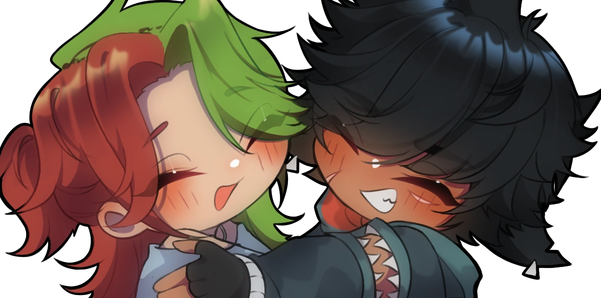 Micha and Apollo hug