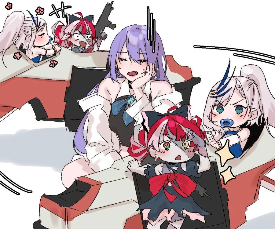 Moona Hoshinova, Kureiji Ollie, and Pavolia Reine<br>by Hieh