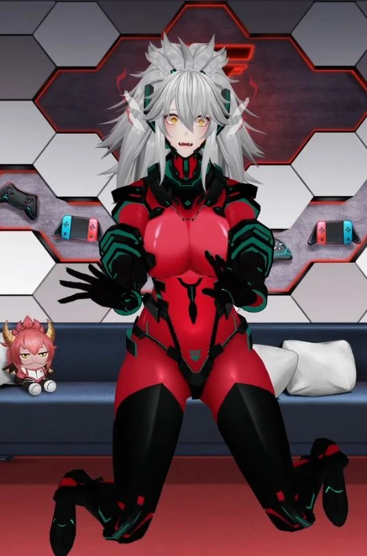 Zen's full 3d update view with cybernetic legs and hair update