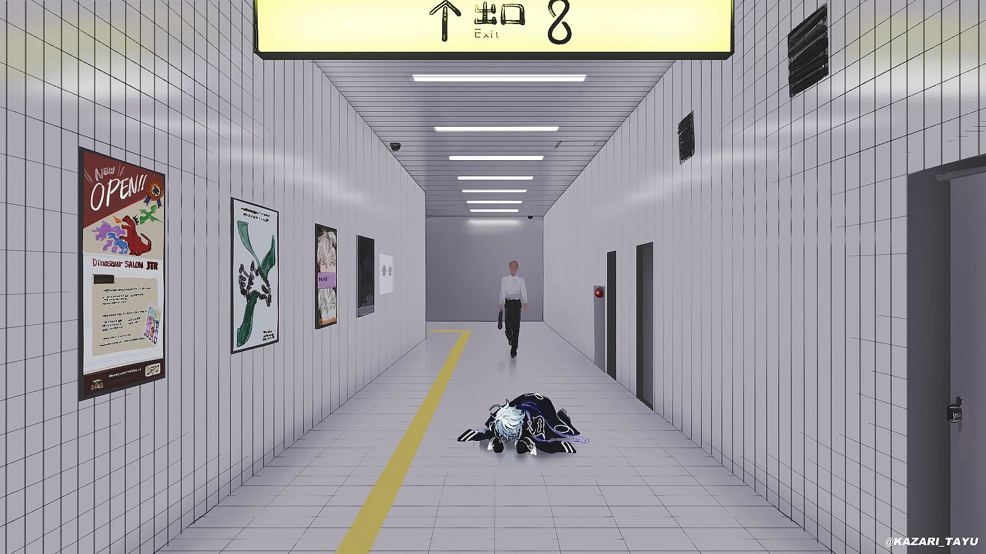 Exit 8 Illustration by Kazari Tayu