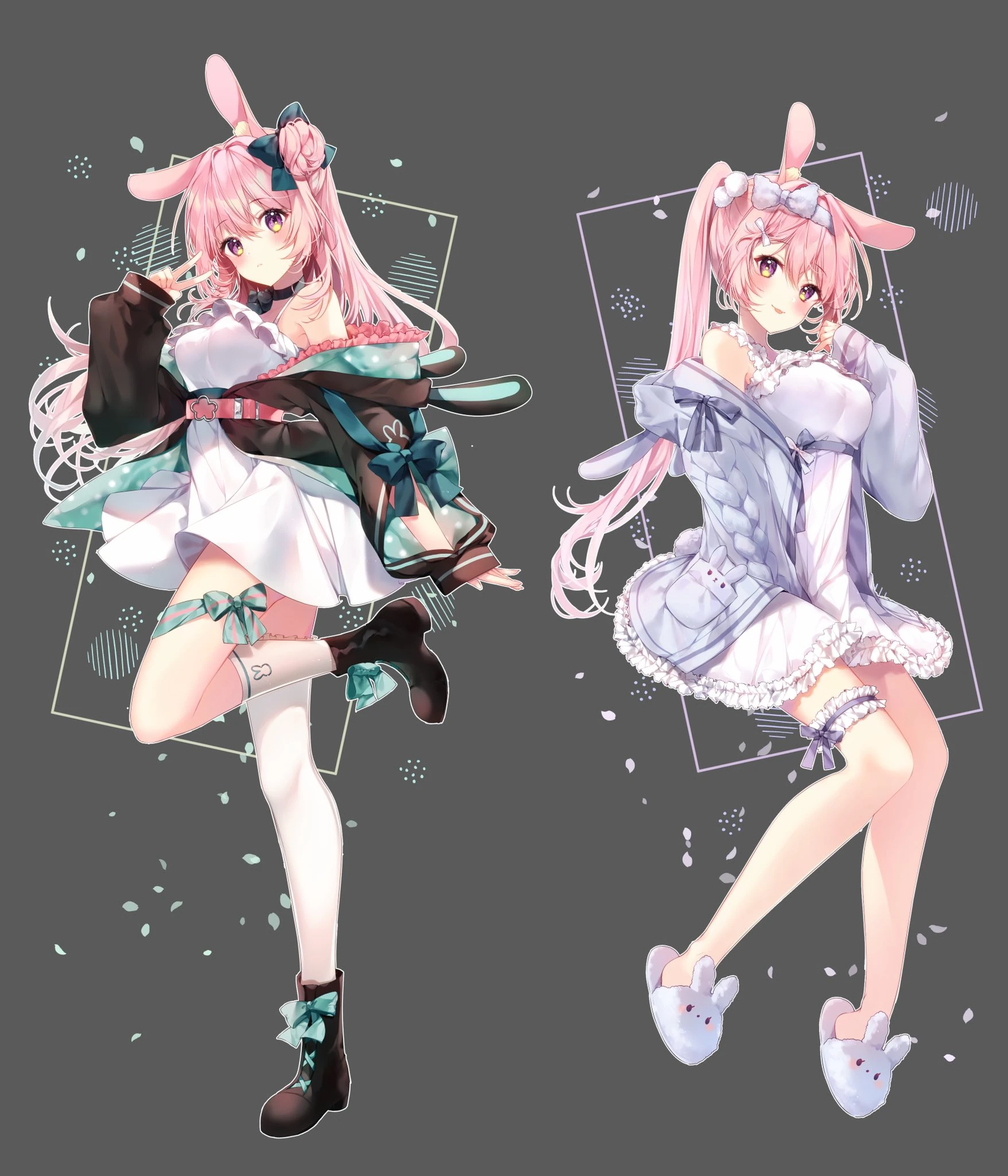 Tomomo Mimiko 3rd (sleepwear) & 4th (idol) 2D Costume Key Visual by TAYA