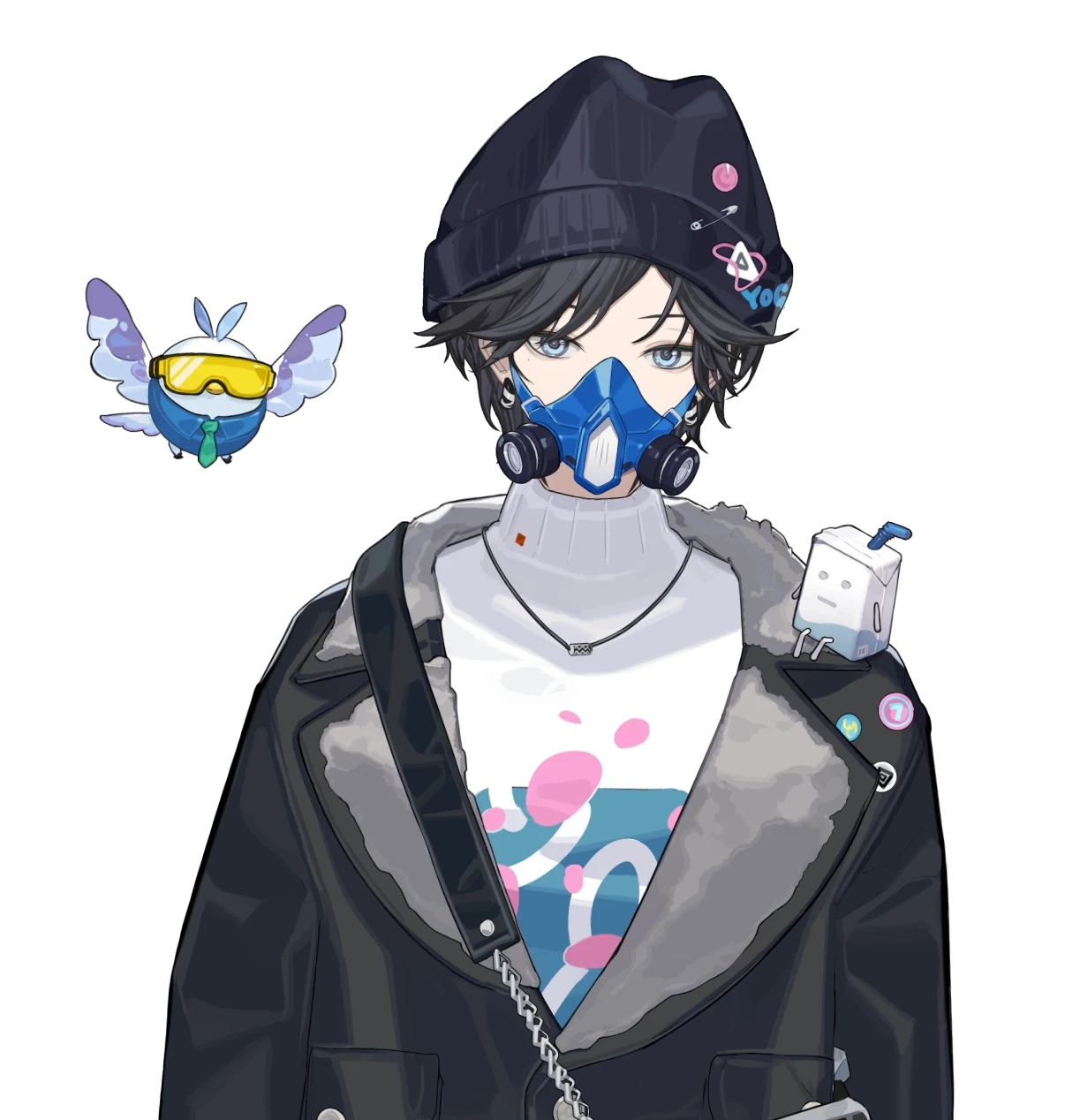 With Gas Mask