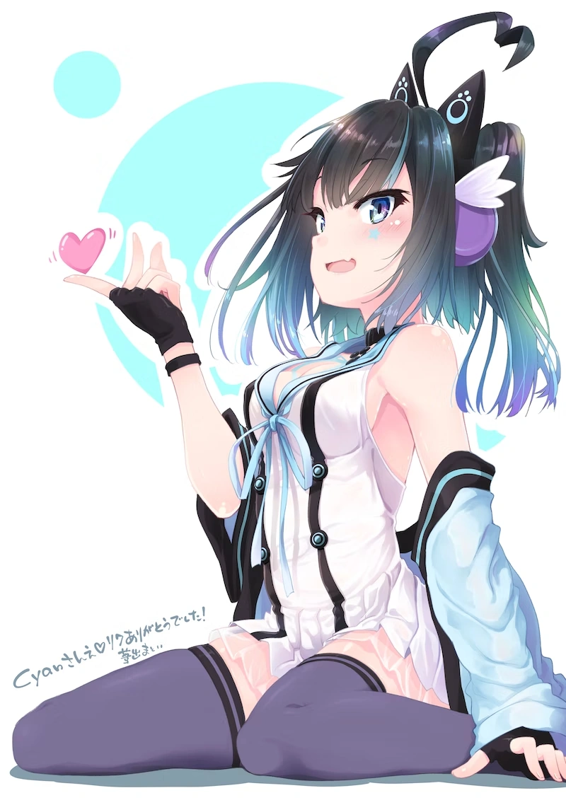 Cyan skeb 1 by @m_A10_i