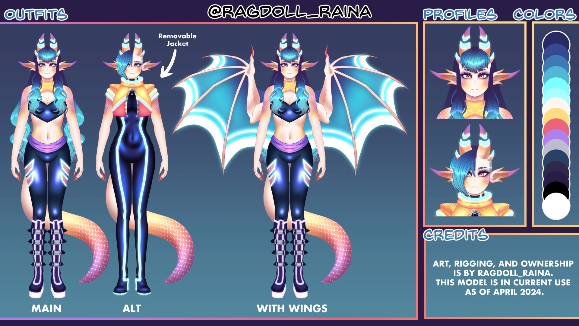 2.0 Model reference sheet