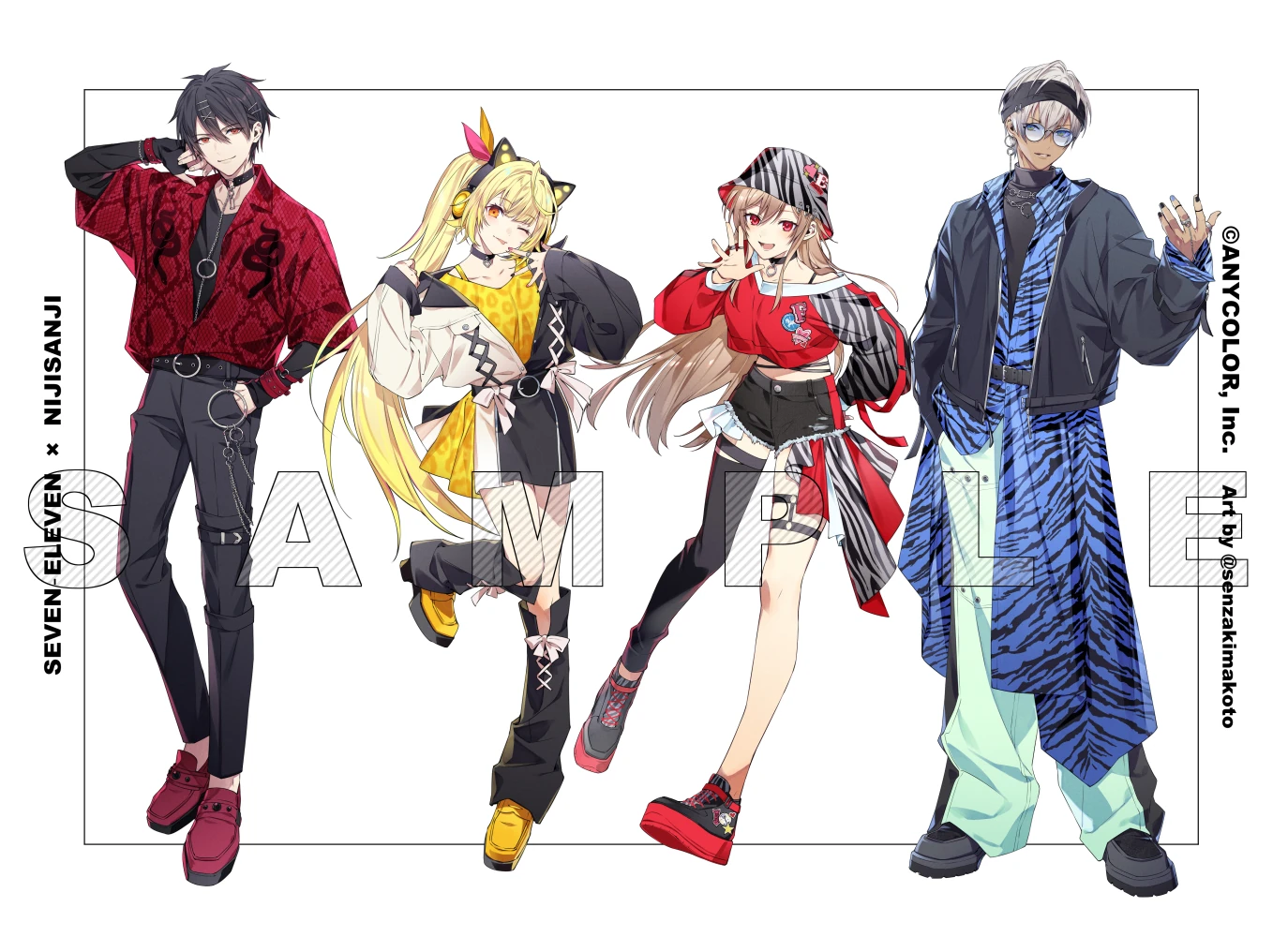 7-Eleven x NIJISANJI Collaboration Illustration by Senzaki Makoto