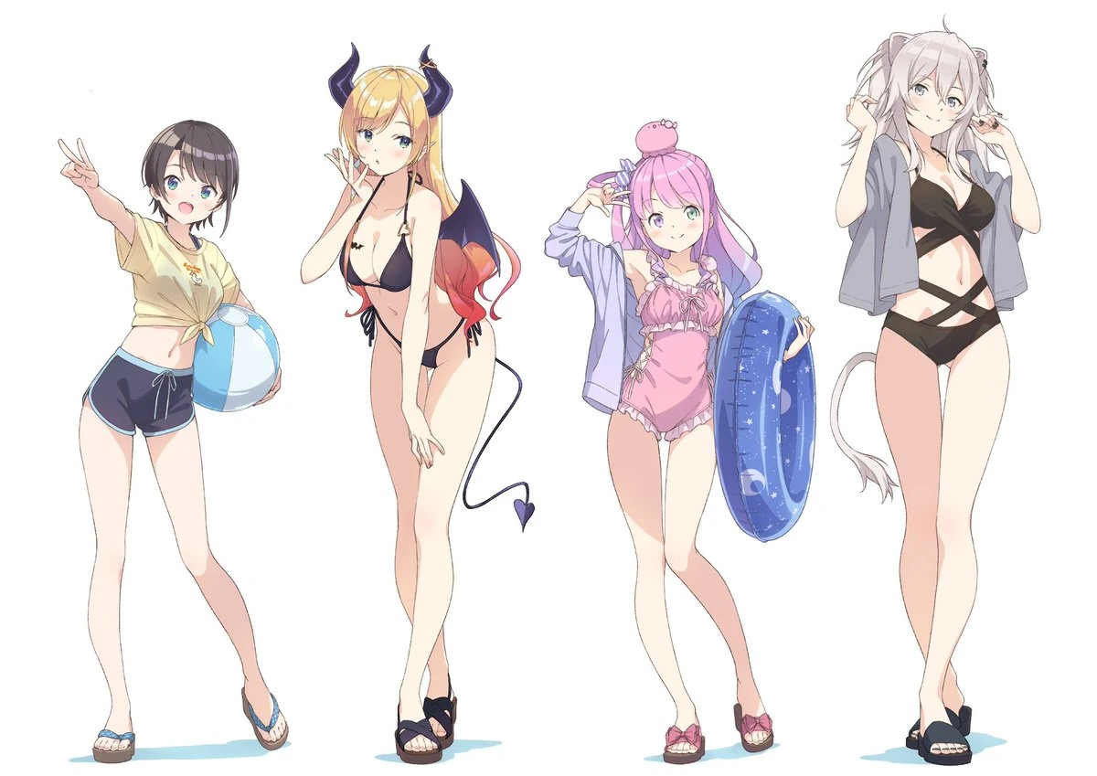 SubaChocoLunaTan in Swimsuits<br>by Kanzaki Hiro